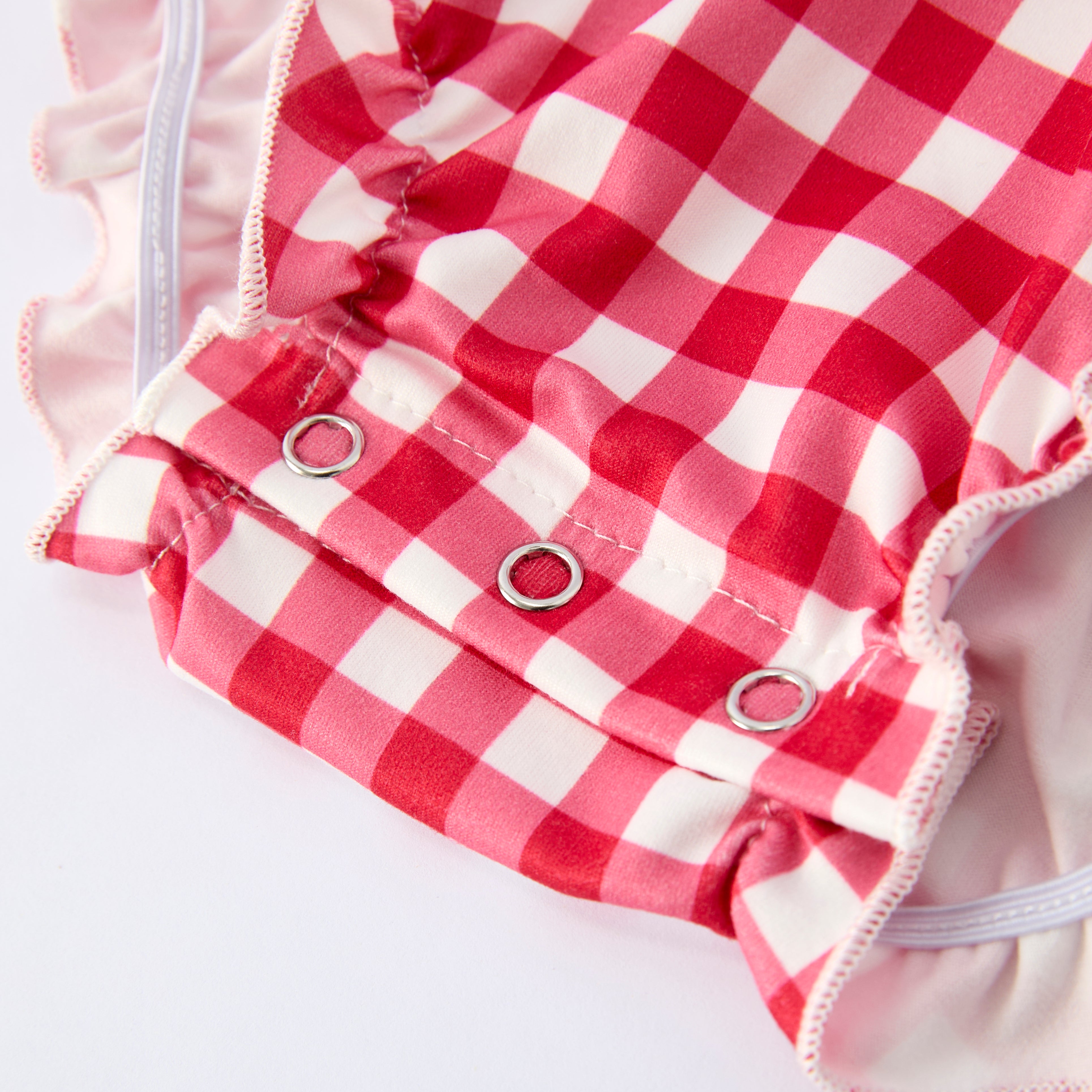 （In Stock）Toddler Girls Spring&Summer Strawberry Embroidery Romper