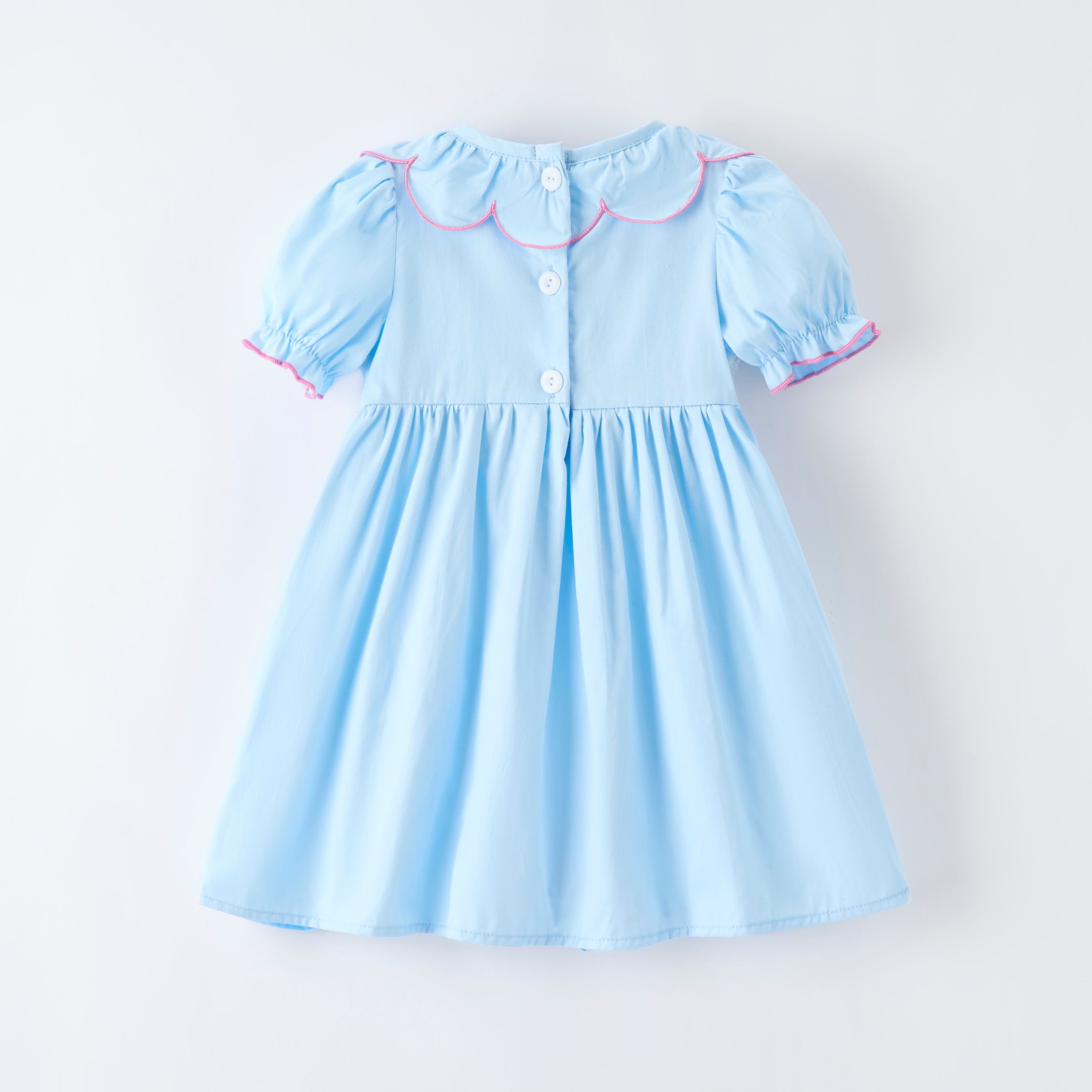 （In Stock）Sisters Valentine's Day Bow Embroidery Smocked Dress&Romper