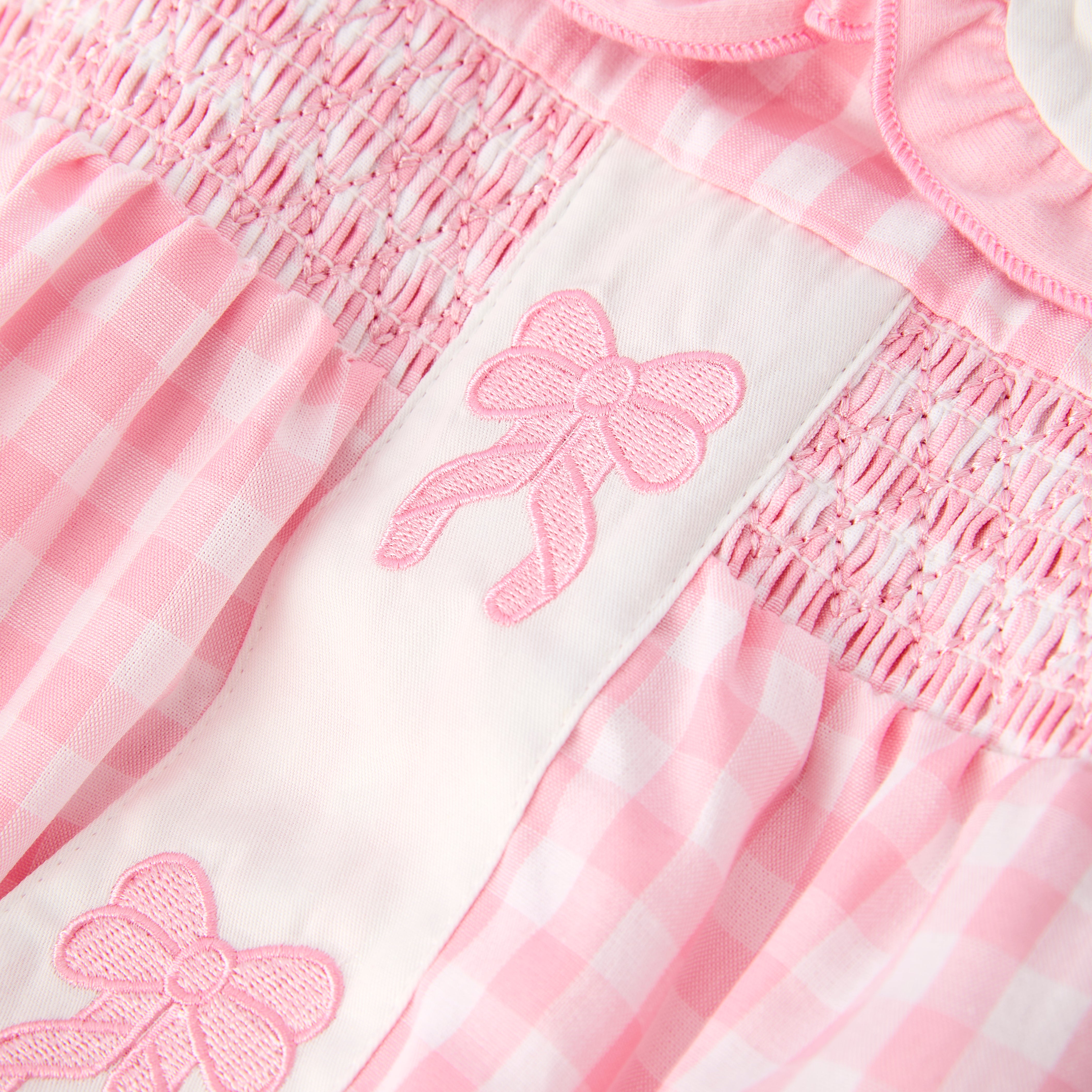 （In Stock）Sisters Spring&Summer Bow Embroidery Dress&Romper