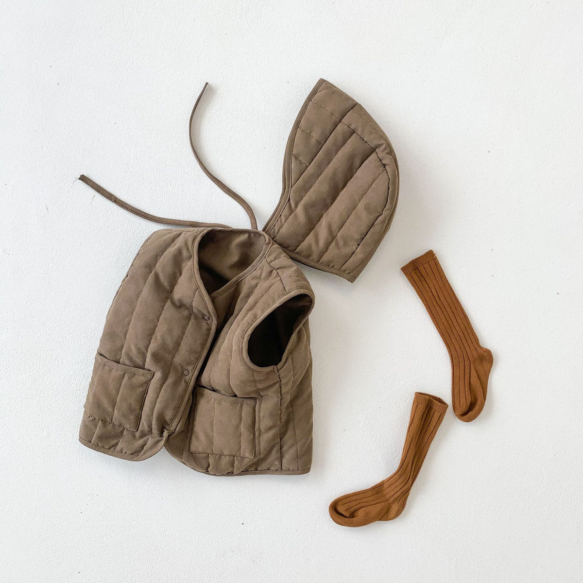 （Pre Order 2 Weeks）Kids Fall&Winter Jacket Vest with Hat