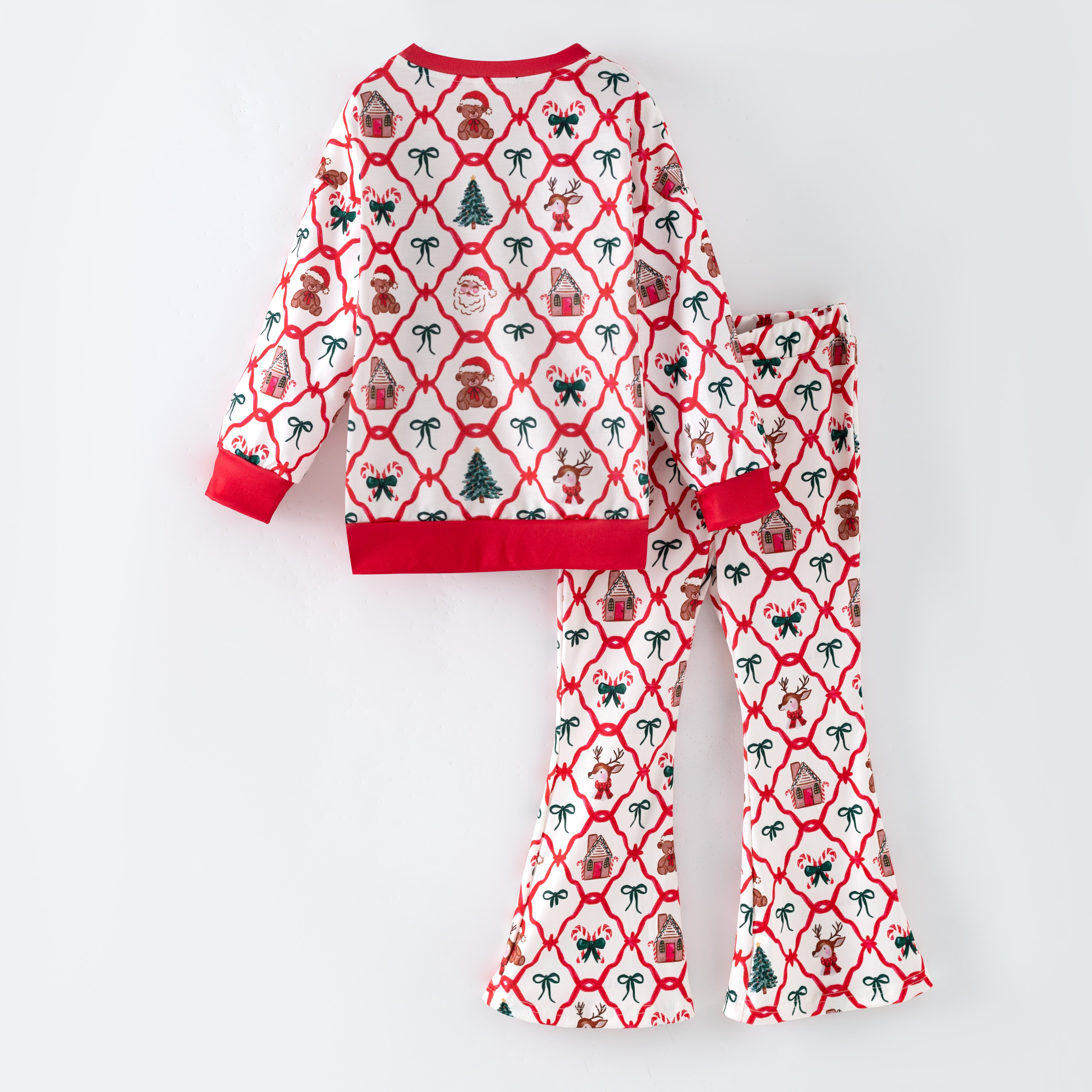 （Pre Order,Prepack Zone）Girls Christmas Print Set（Mix Size）