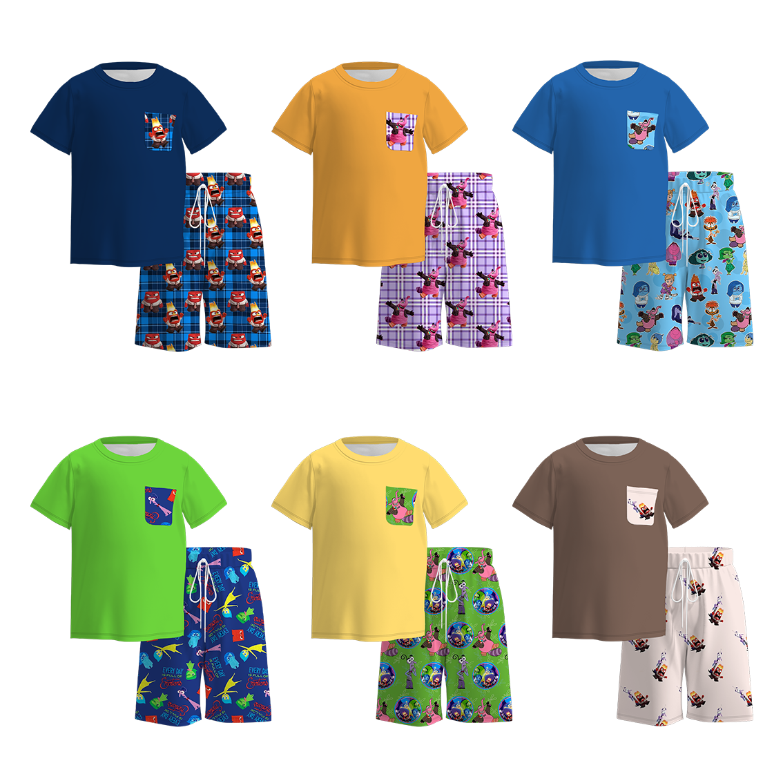 （Pre Order）Boys Summer Cartoon Print Short Set