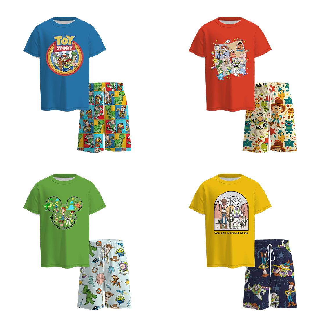 （Pre Order）Boys Summer Toy Story Print Short Set