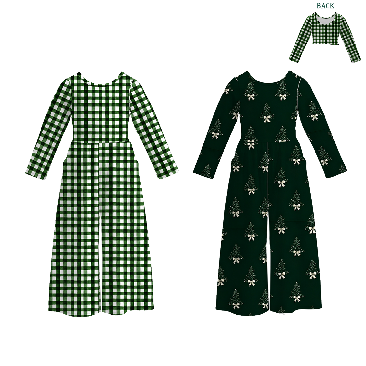 （Pre Order）Sisters Christmas Print Jumpsuit