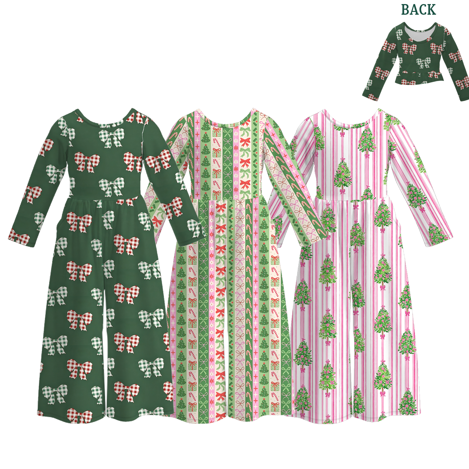 （Pre Order）Sisters Christmas Print Jumpsuit