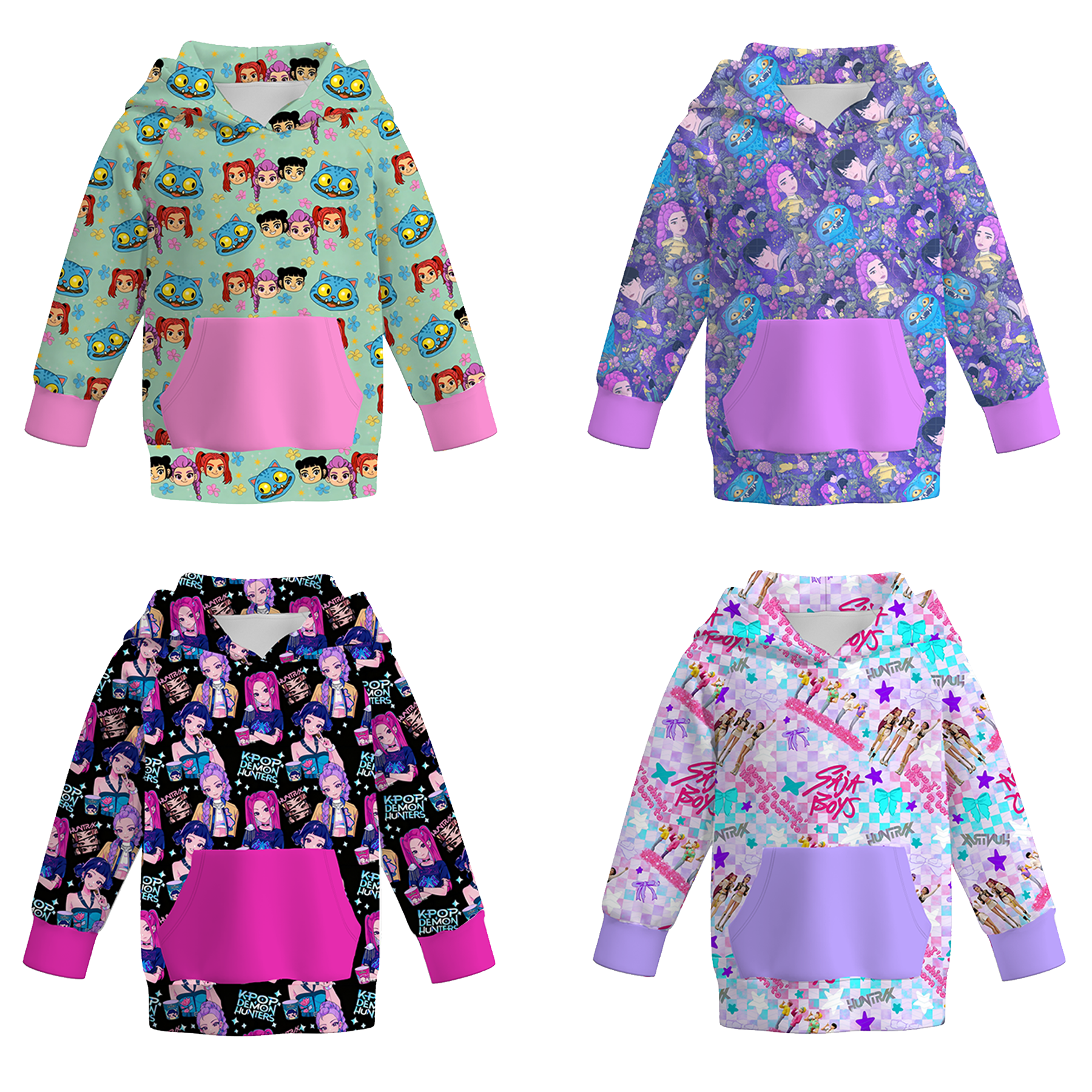 （Pre Order）Girls Movie Character Print Hoodie