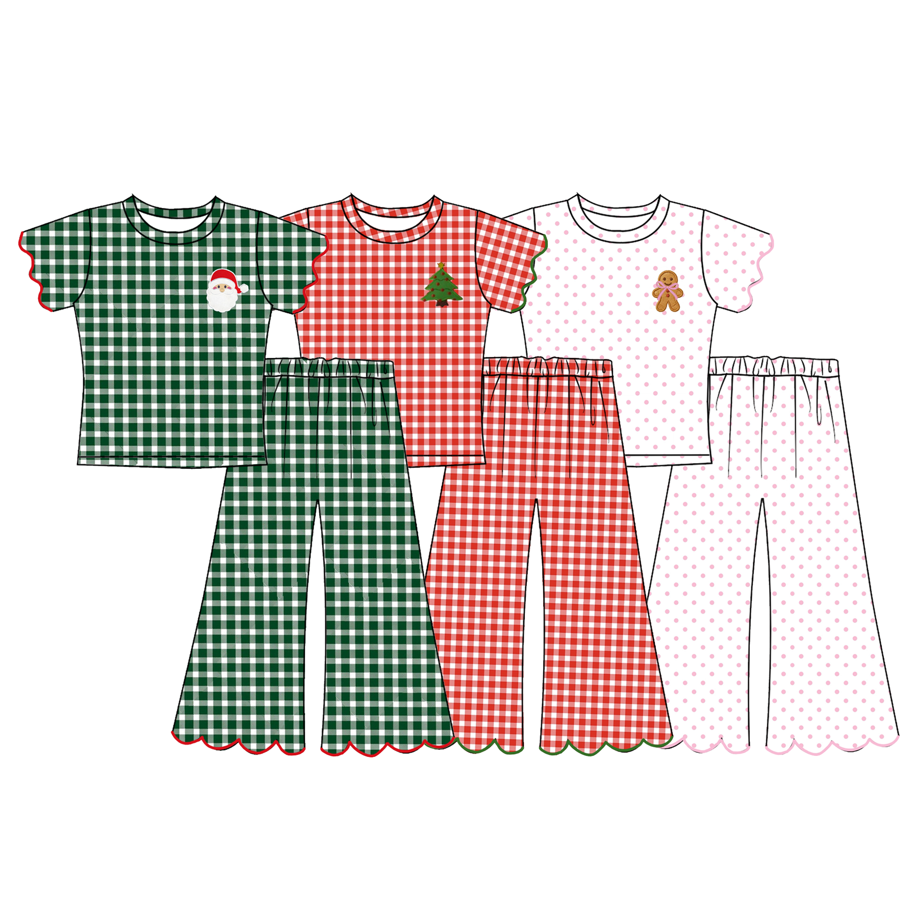 （Weekly Pre-Order）Sisters Christmas Embroidery Scallop Set（Ends 8.9）