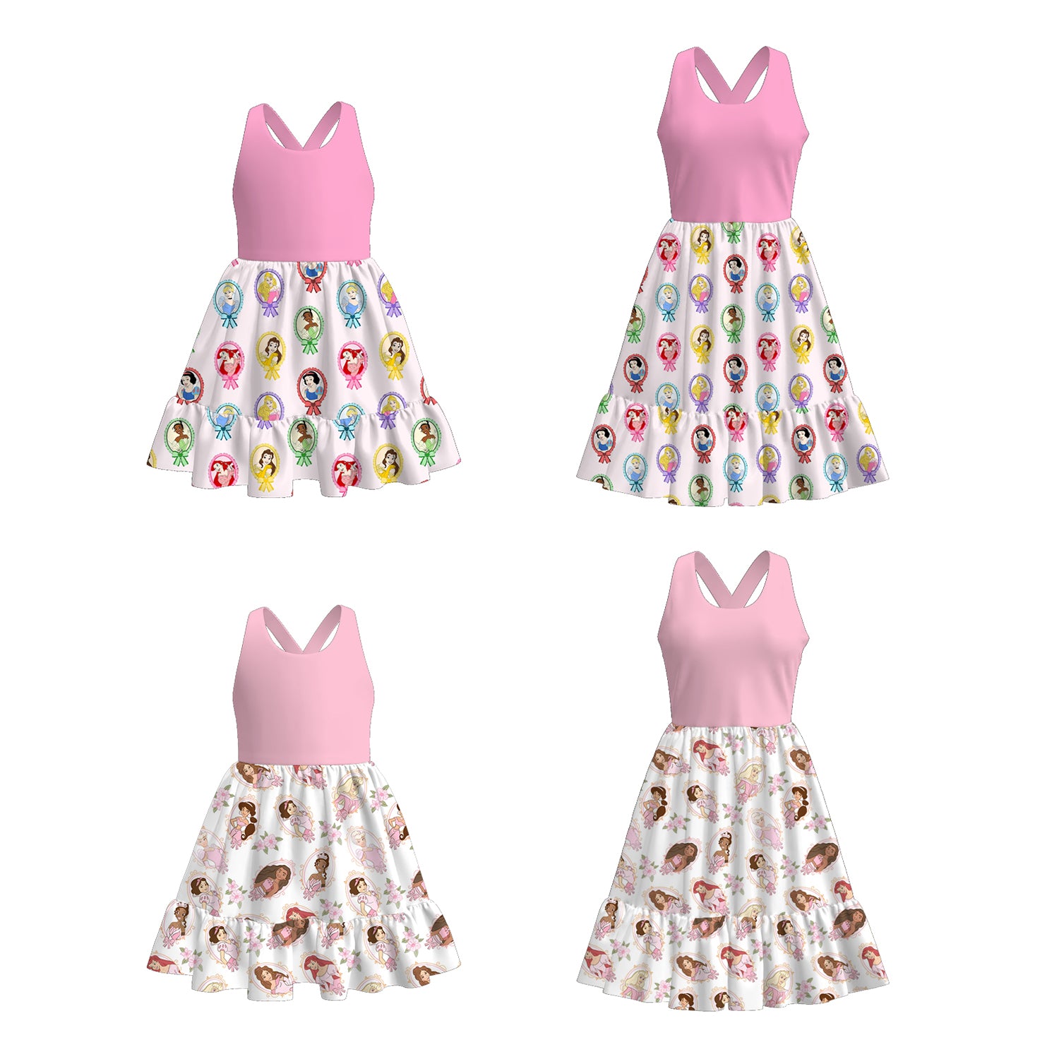 （Pre Order）Mommy and Me Spring＆Summer Princess Print Dress