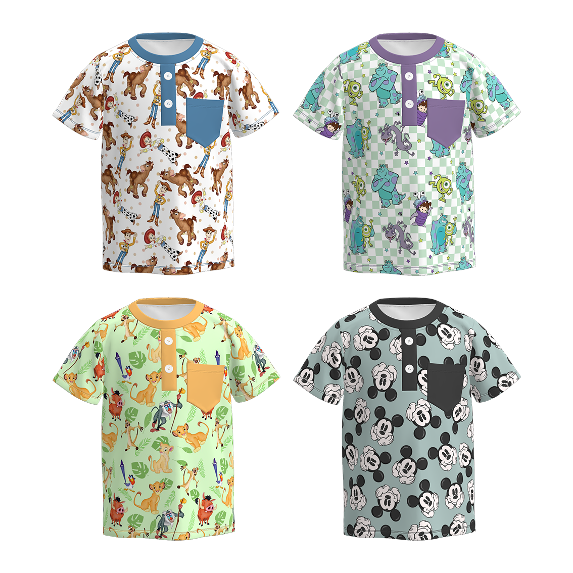 （Pre Order）Boys Spring and Summer Cartoon Print Top