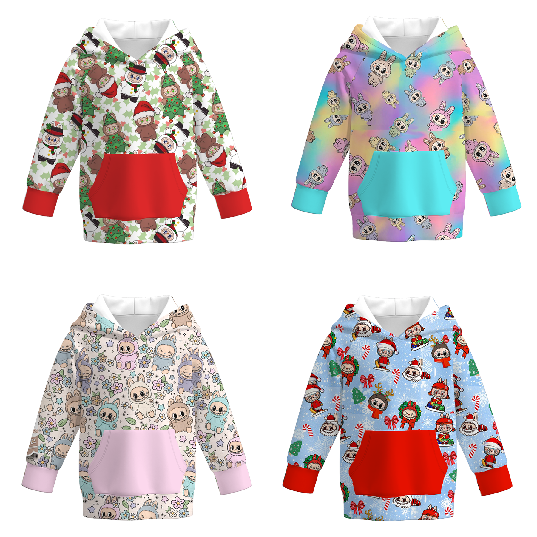（Pre Order）Girls Summer Cartoon Print Hoodie