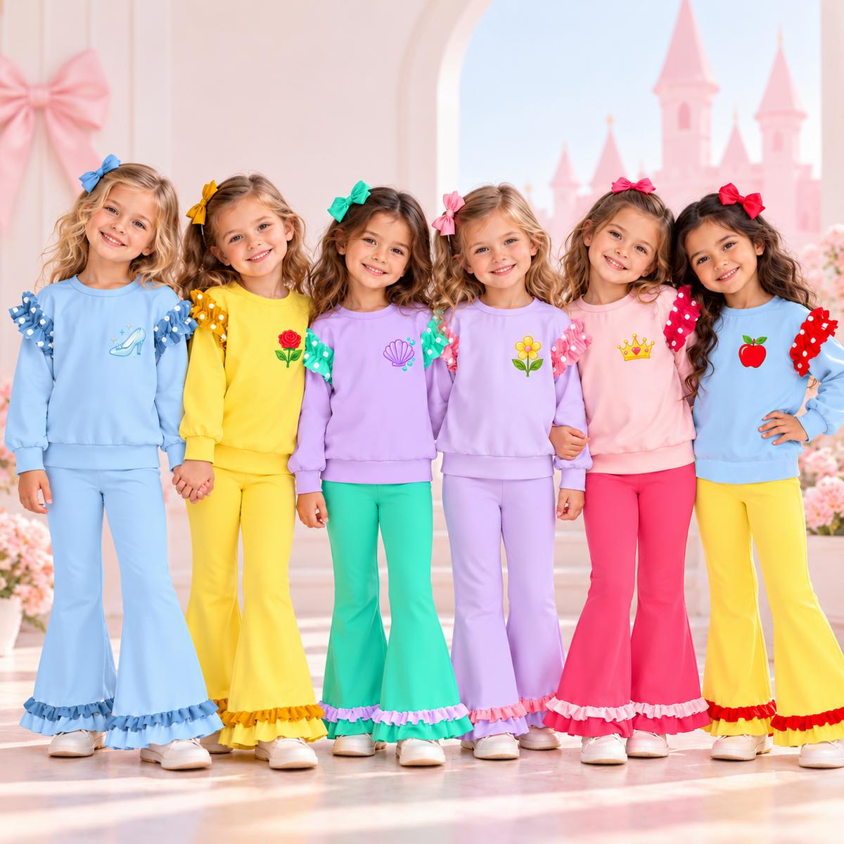 （Weekly Pre-Order）Girls Princess Print Outfit Set（Ends 10.28）