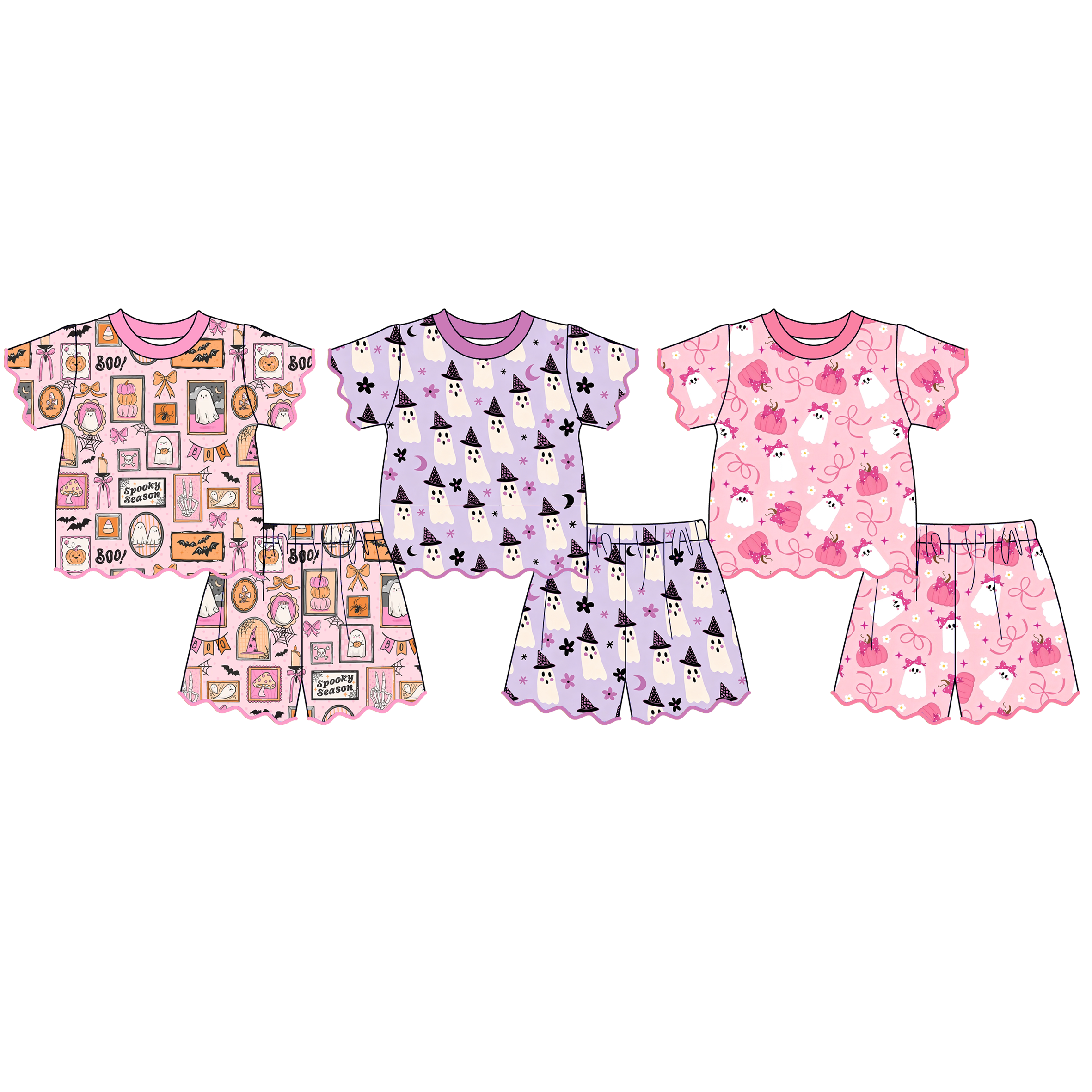 （Weekly Pre-Order）Sisters Halloween Embroidery Scallop Set（Ends 8.9）