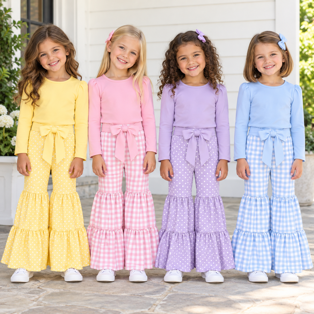 （Weekly Pre-Order）Girls Spring&Summer Print Ruffle Outfit Set（Ends 11.1）
