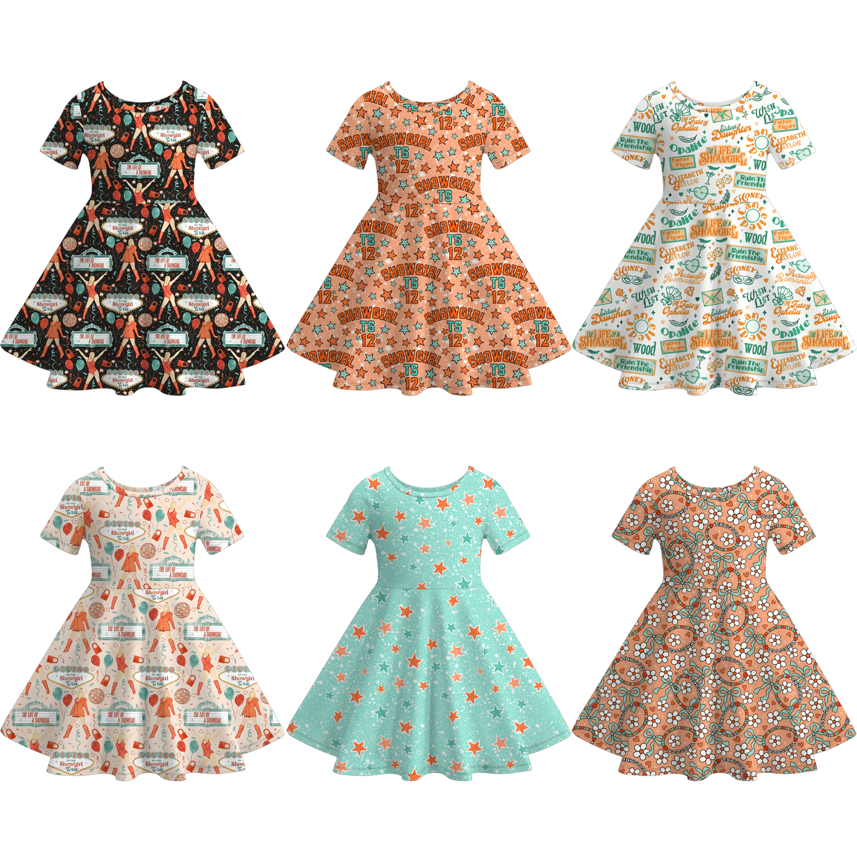 （Pre Order）Girls TS Print Dress