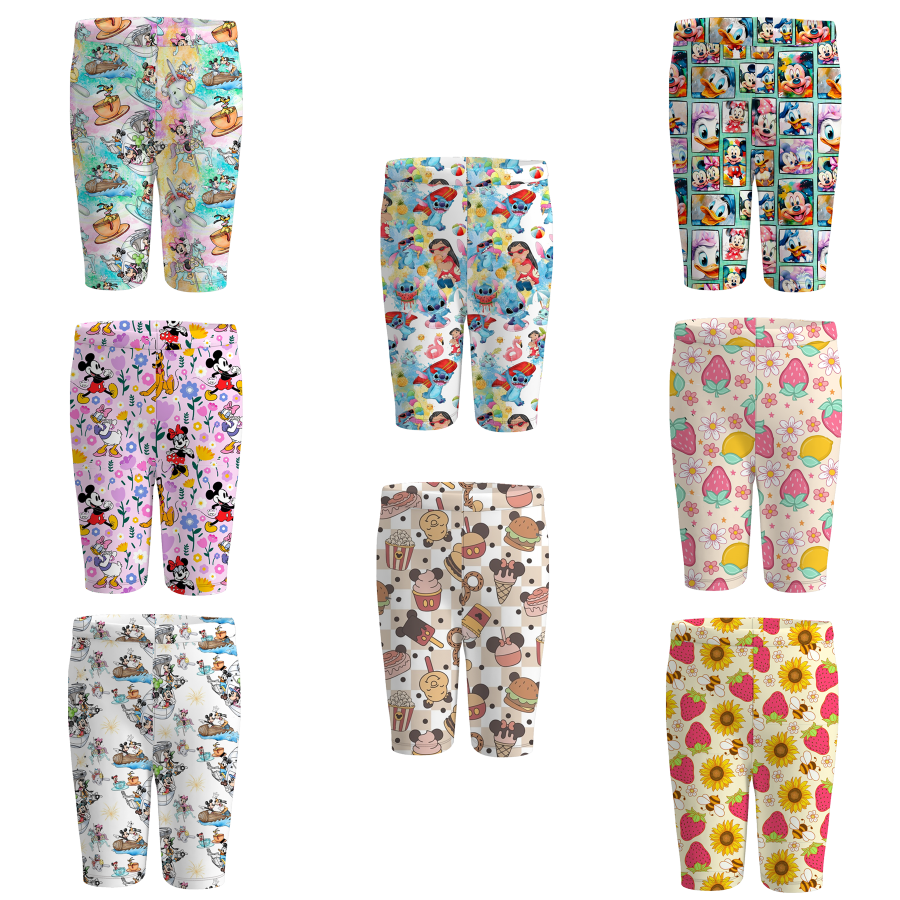 （Pre Order）Girls Spring and Summer Cartoon Print Cycling Shorts