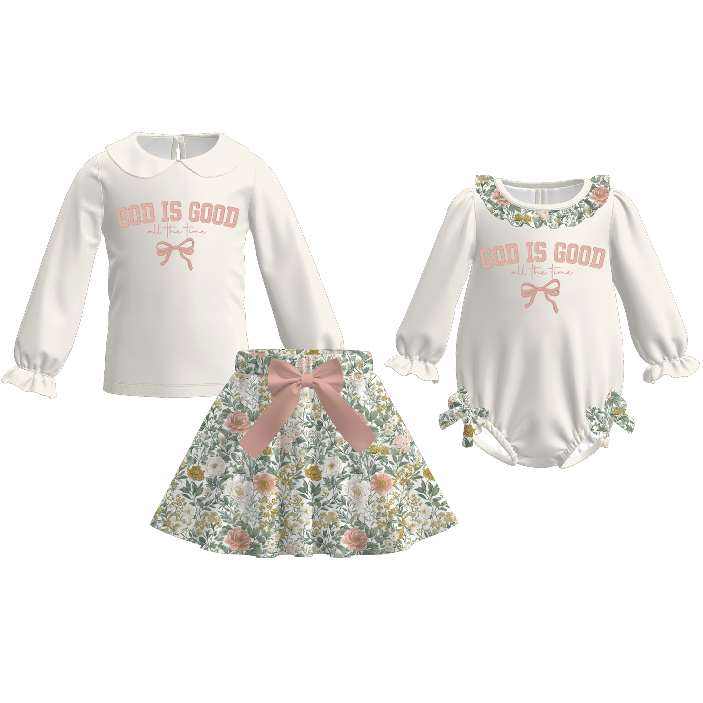 （Pre Order）Sisters Spring&Summer Embroidery Set&Romper