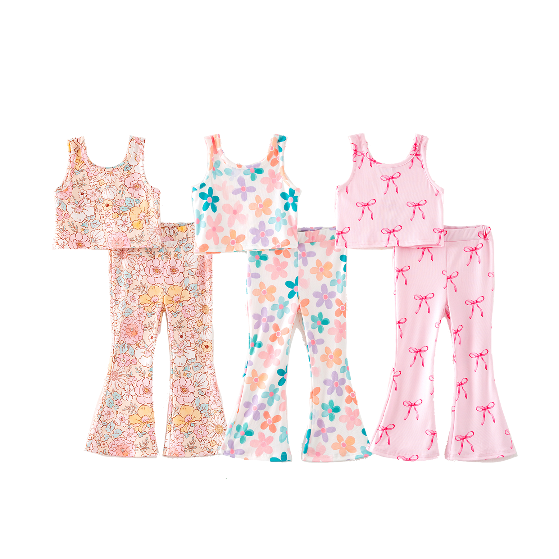 (Pre Order,Prepack Zone)Girls Spring&Summer Print Set(Mix Size)