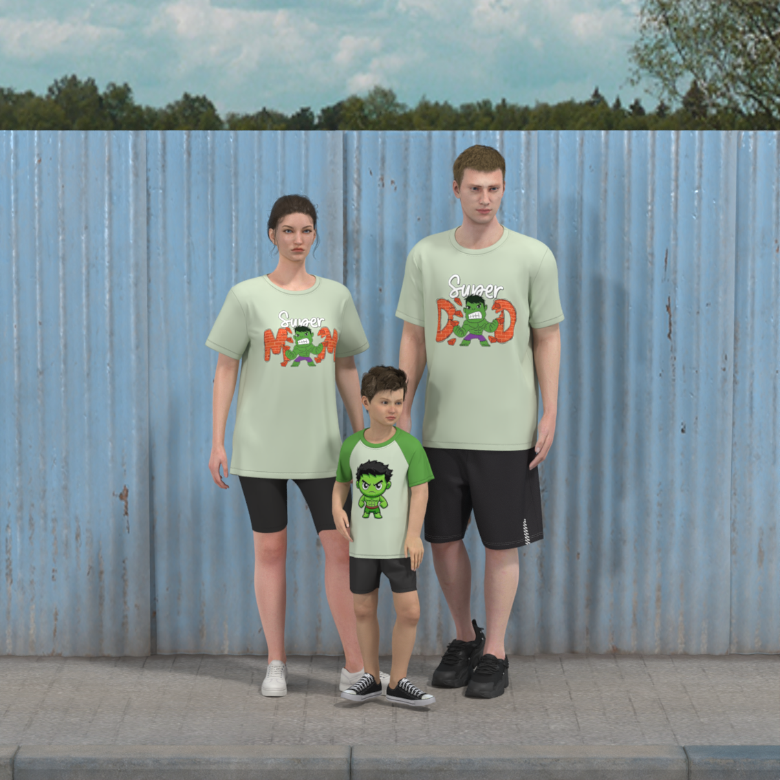 （Pre Order）Family Spring and Summer Movie Character Print Top