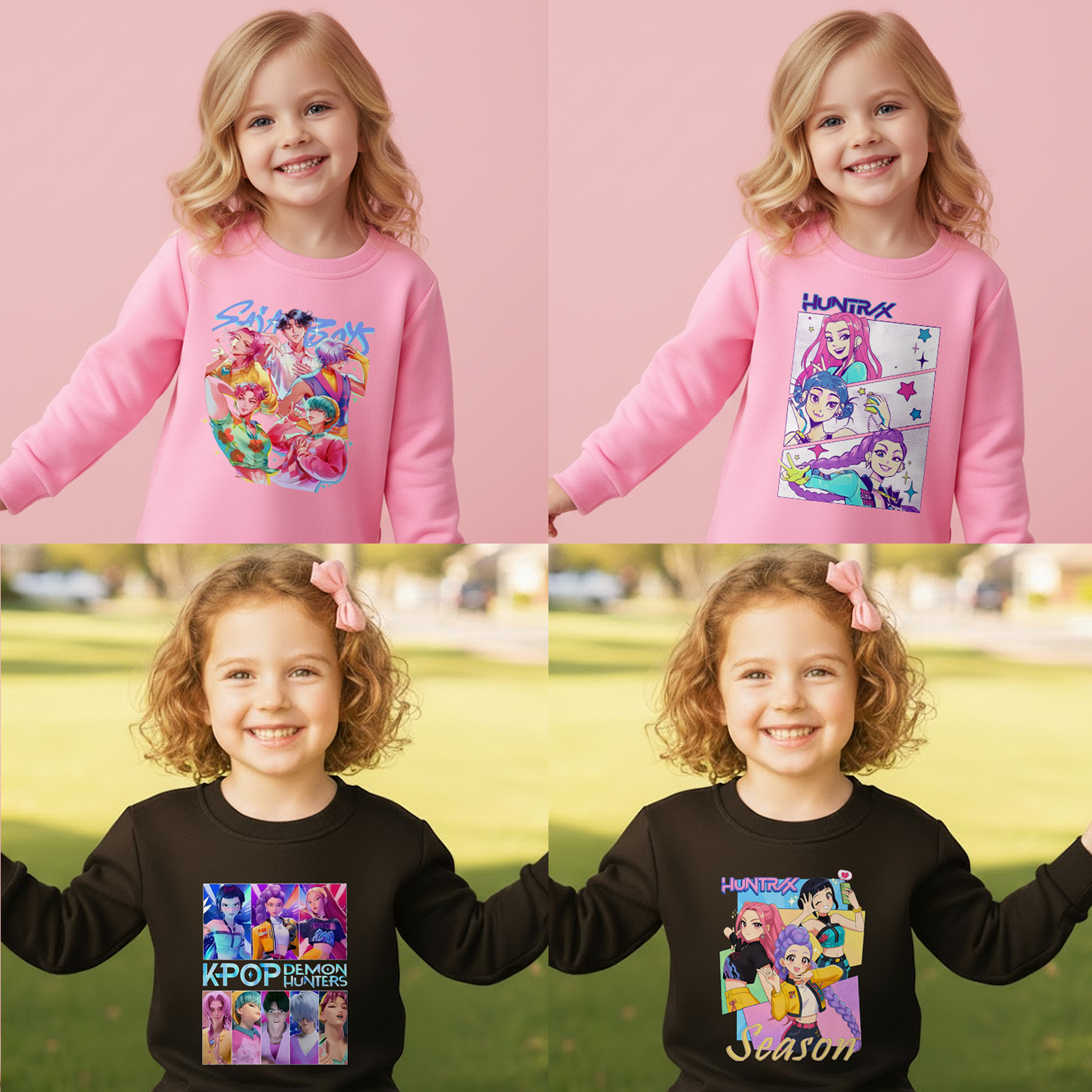 （Pre Order）Girls Movie Character Print Cotton Sweatshirt