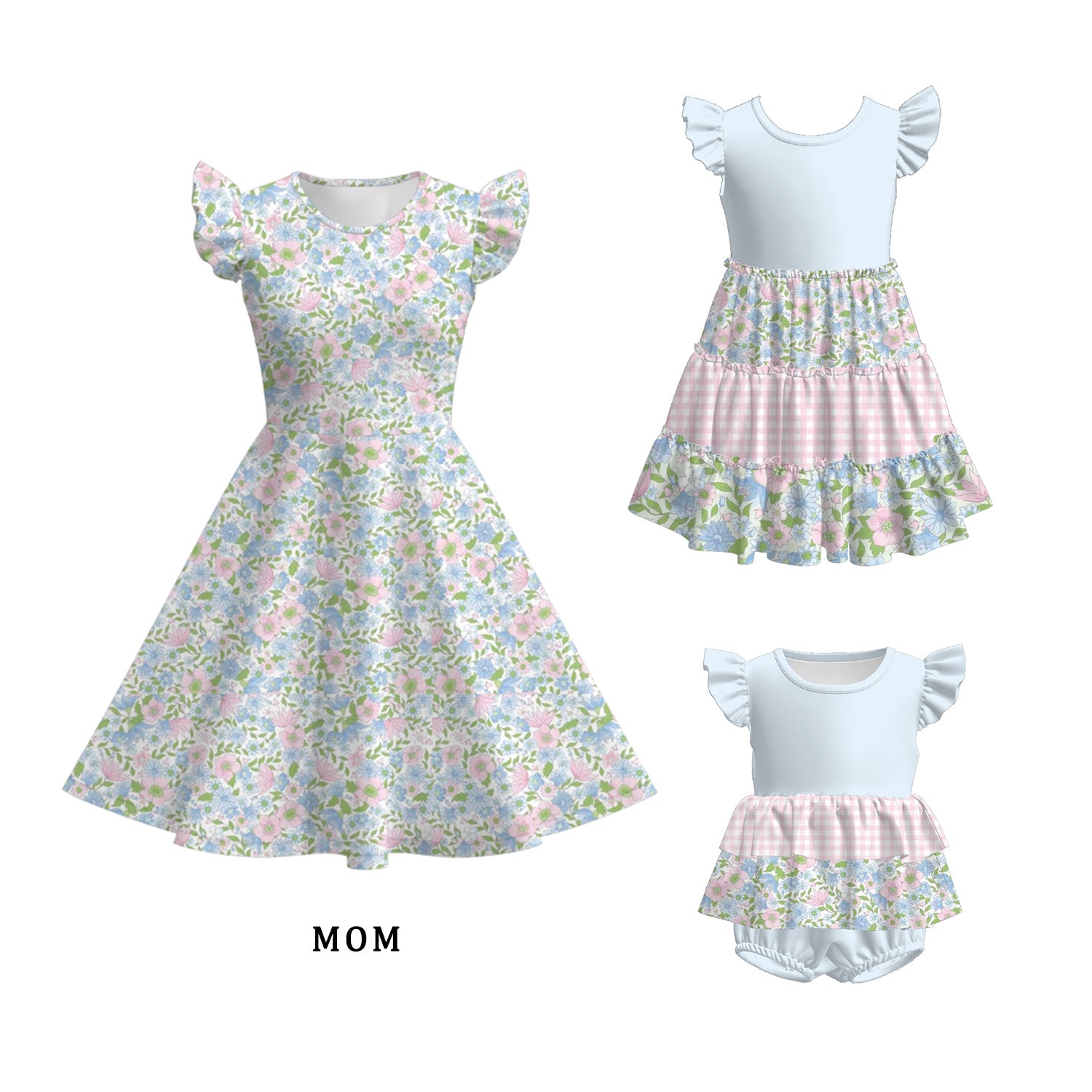 （Pre Order）Family Spring&Summer Floral Print Dress&Romper