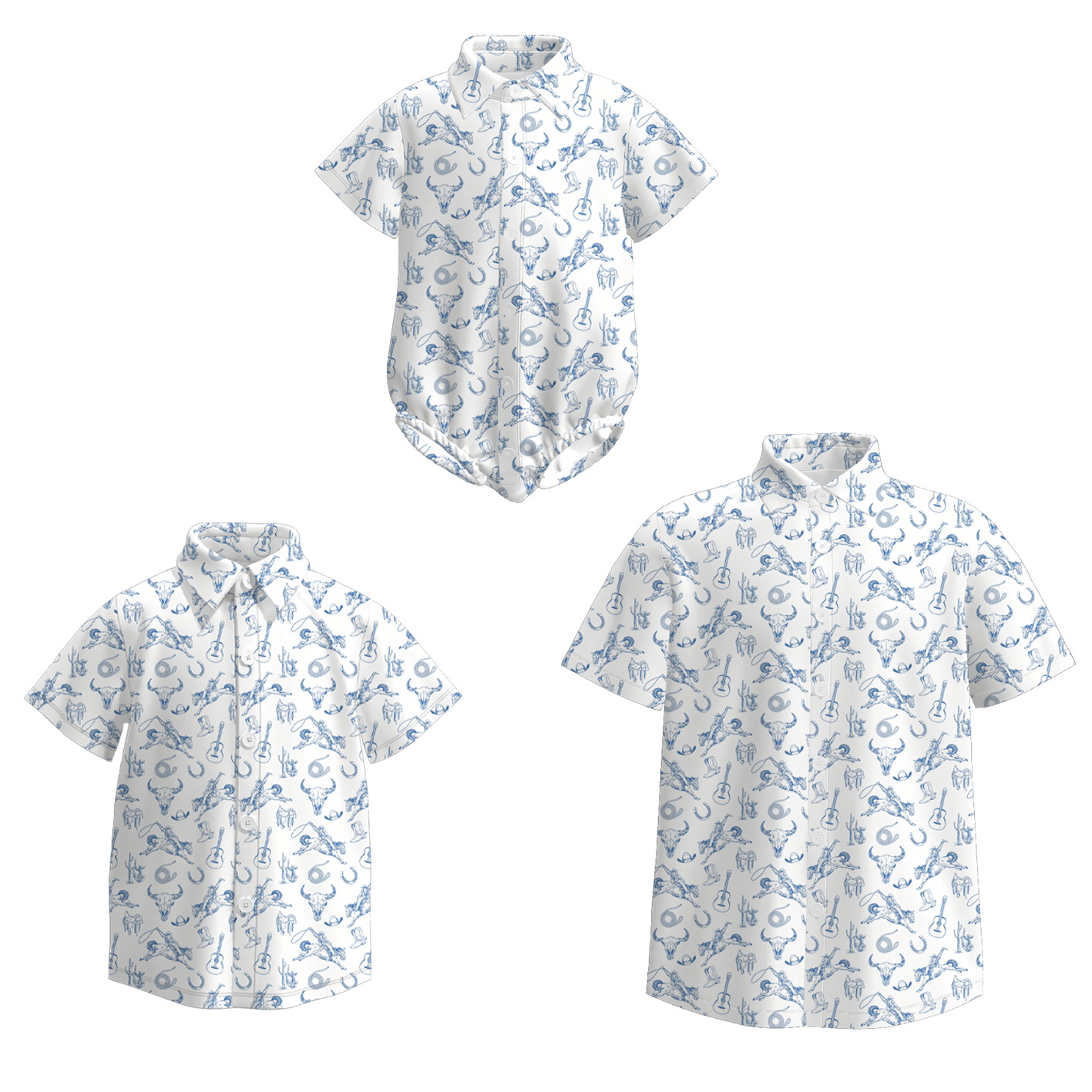 （Pre Order）Family Fall Cow Print Shirt&Romper