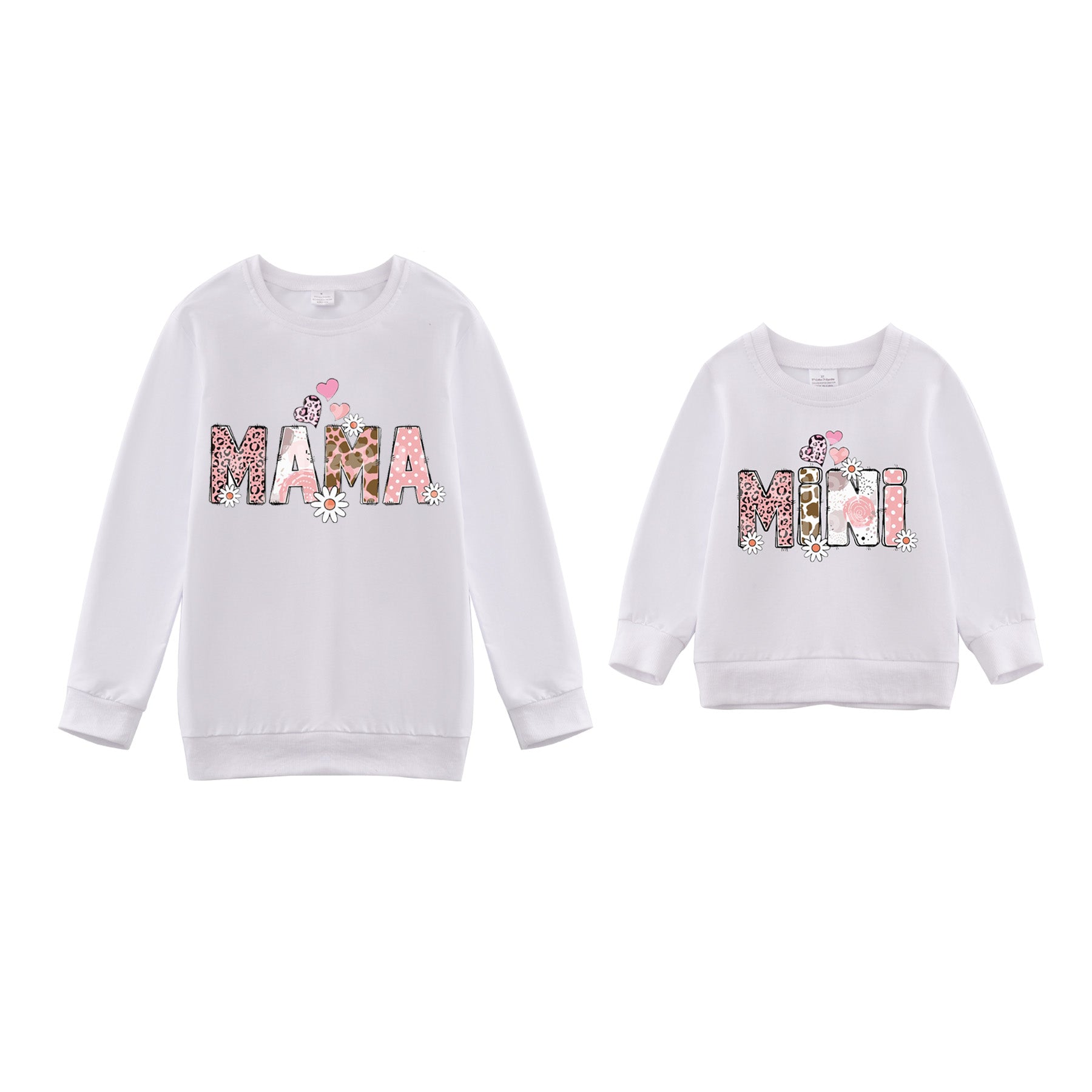 （Pre Order）Mommy and Me Fall&Winter Print Sweatshirt