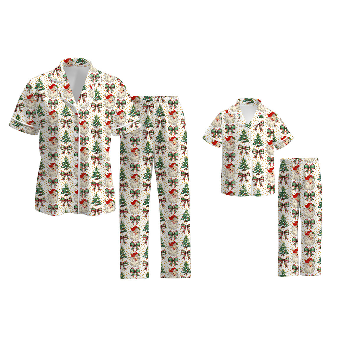 （Pre Order）Family Christmas Santa Claus Print Pajamas