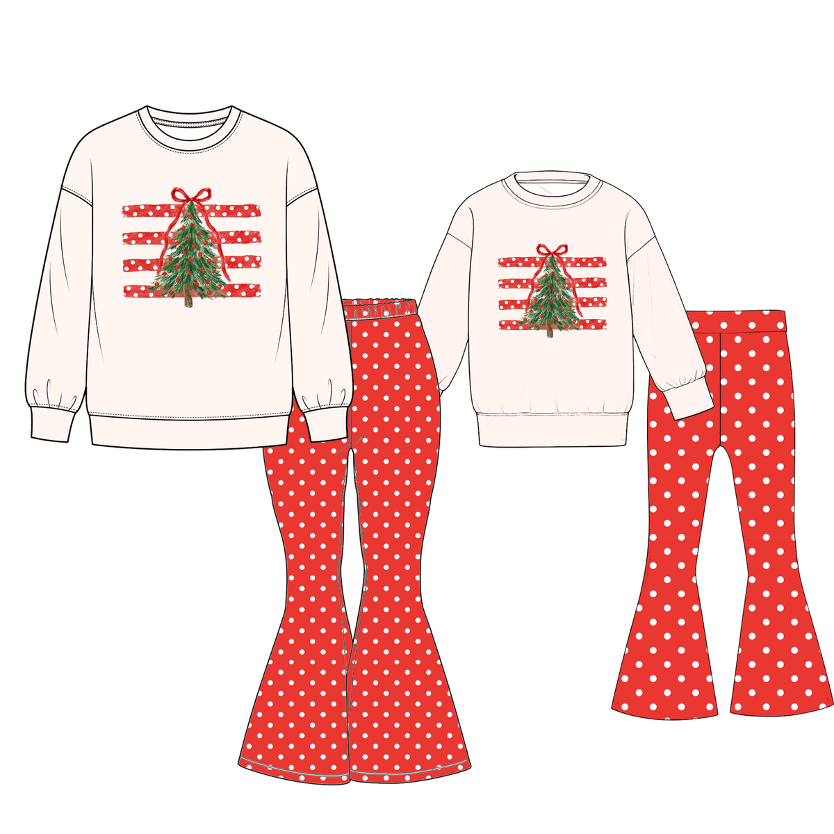 （Weekly Pre-Order）Mommy&Me Christmas Print Sweatshirt Suit（Ends 9.27）