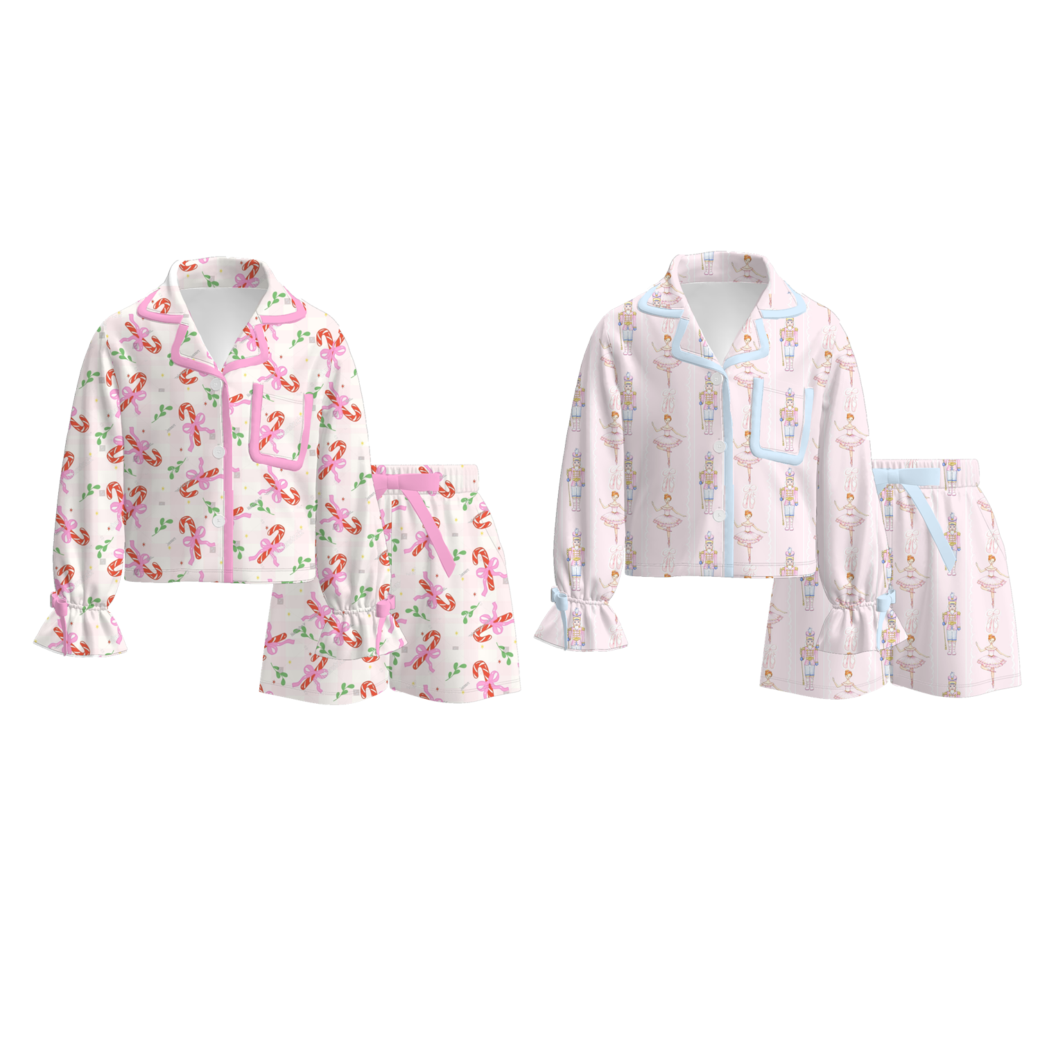 （Pre Order）Girls Christmas Print Pajamas