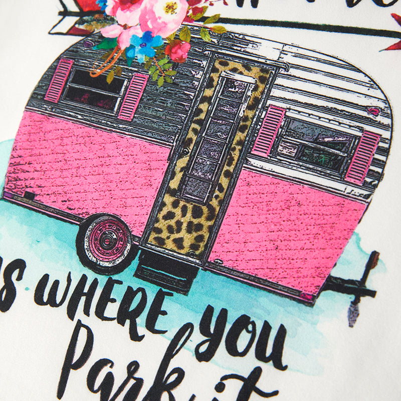 （In Stock）Girls Spring and Summer Camp Print Outfit Set