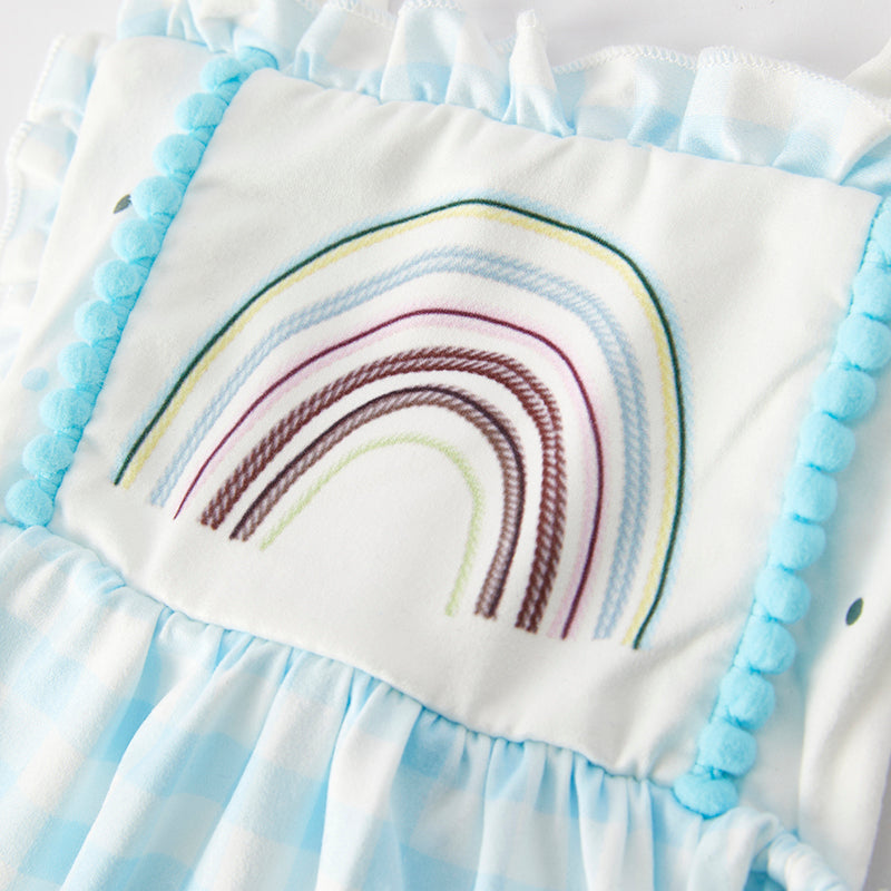 （In Stock）Toddler Girls Spring and Summer Rainbow Print Romper