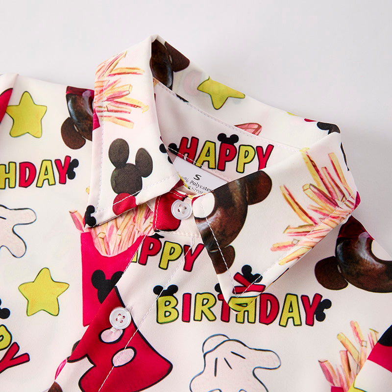 （In Stock）Boys Spring and Summer Cartoon Print Shirt