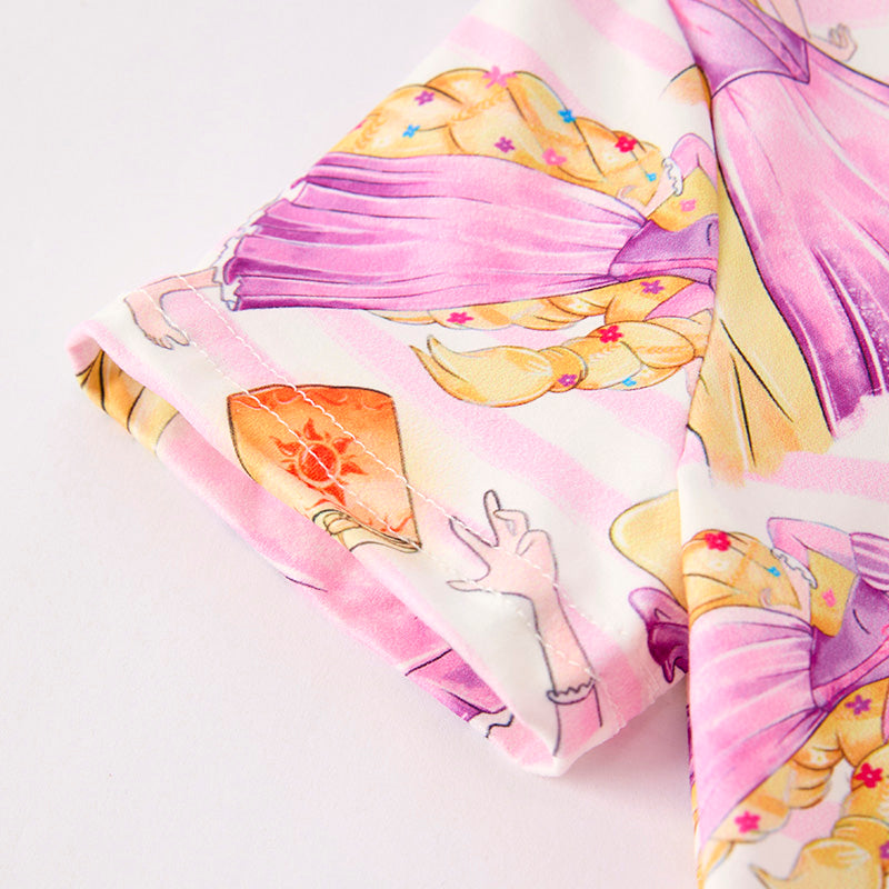 （In Stock）Girls Spring and Summer Princess Print Dress