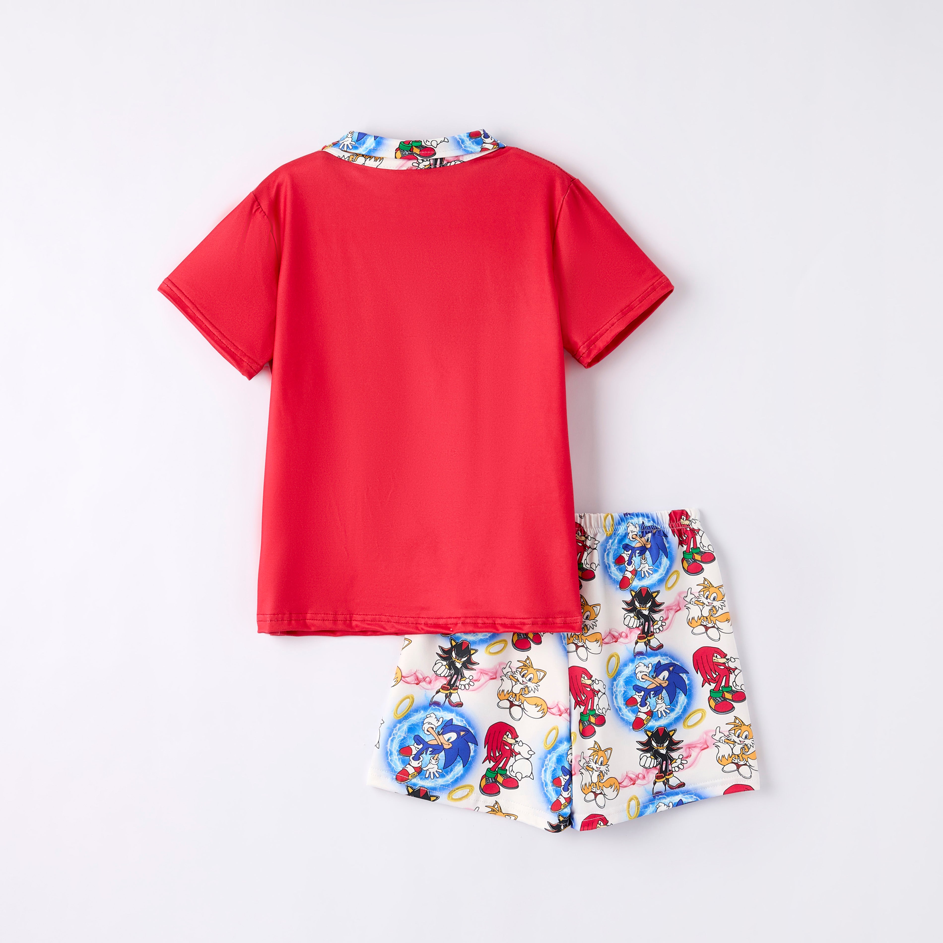 （Pre Order）Boys Spring and Summer Cartoon Character Print Shorts Set