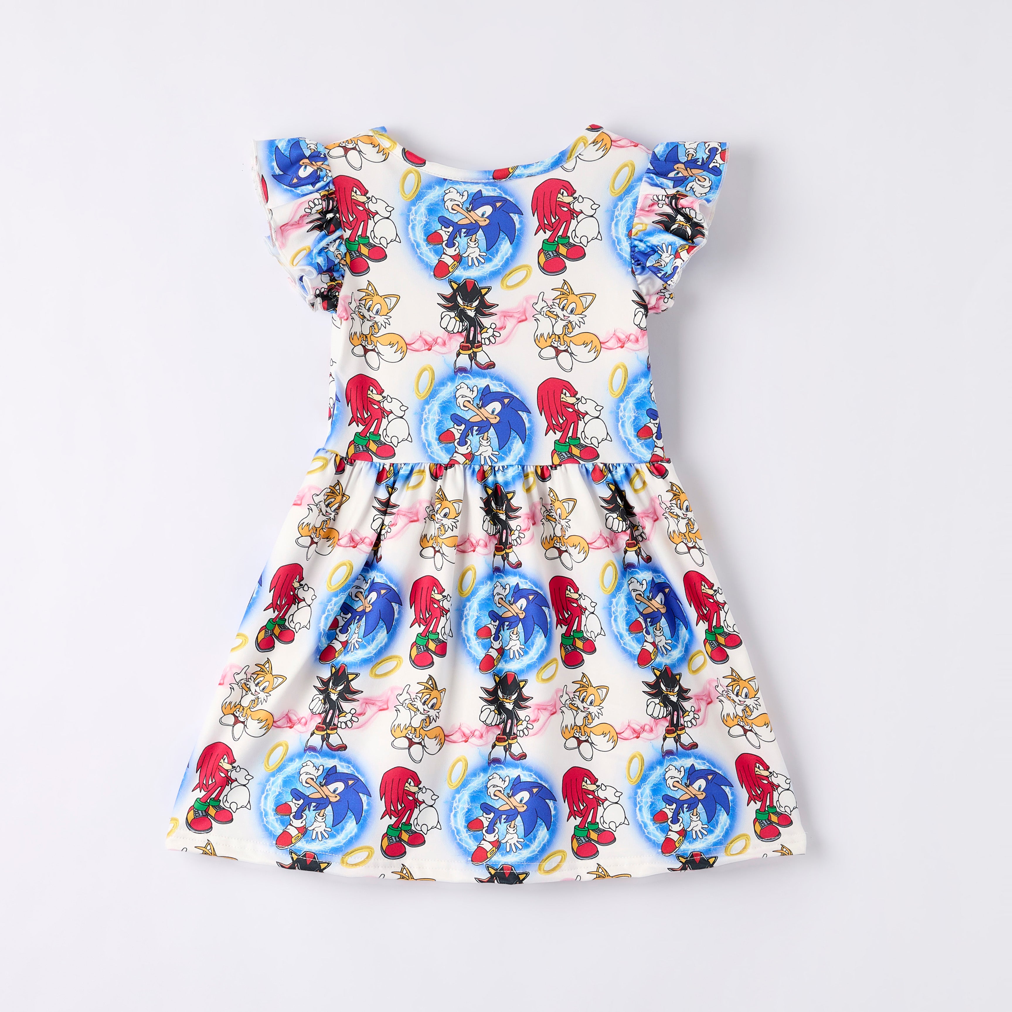（Pre Order）Girls Spring and Summer Cartoon Character Print Dress
