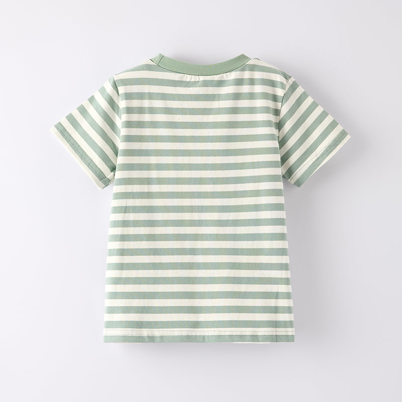 （In Stock）Boys Spring and Summer Sheep Embroidery Cotton Top
