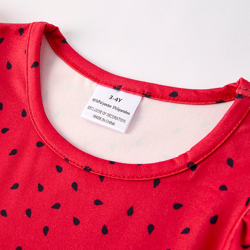 （In Stock）Girls Spring and Summer Watermelon Print Dress