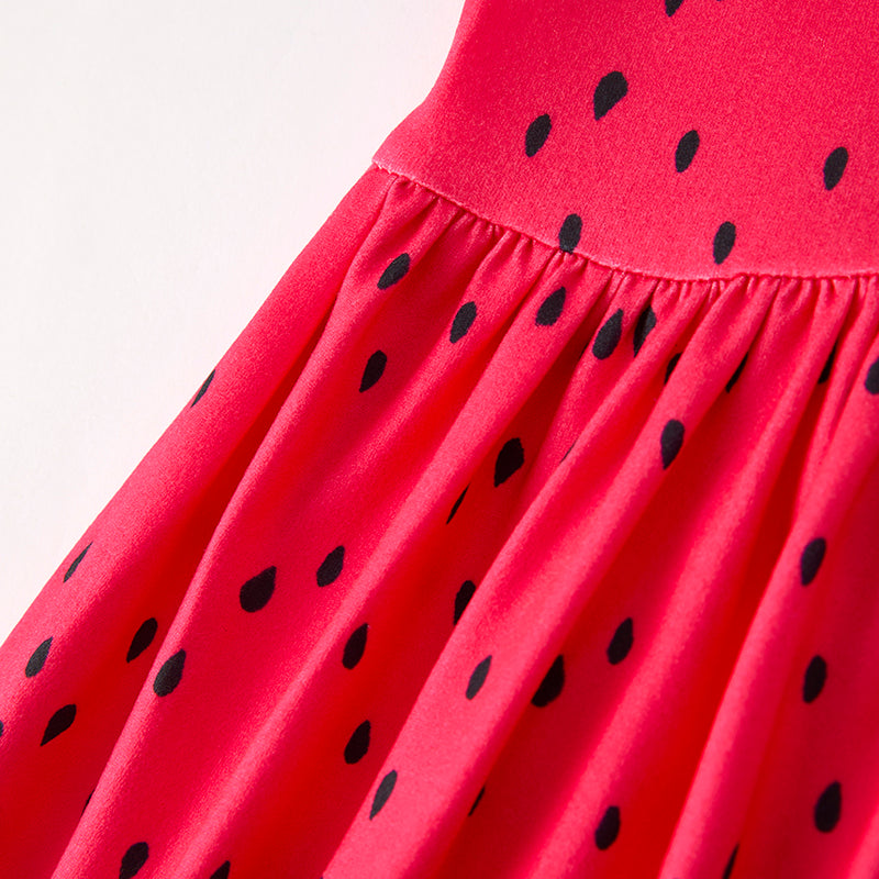 （In Stock）Girls Spring and Summer Watermelon Print Slip Dress