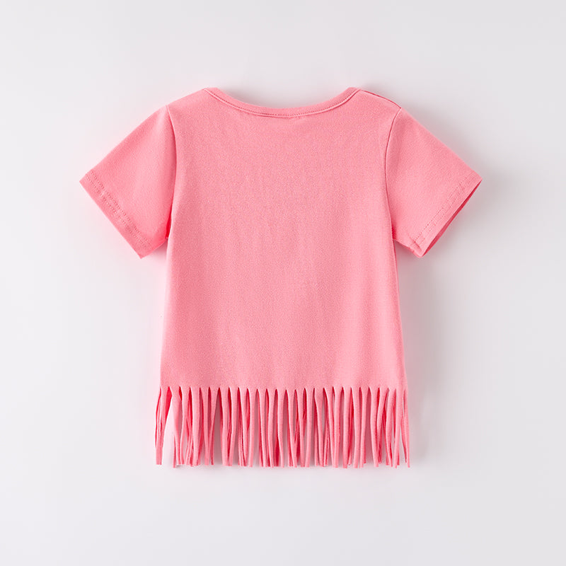 （In Stock）Girls Spring and Summer Cowboy Print Top