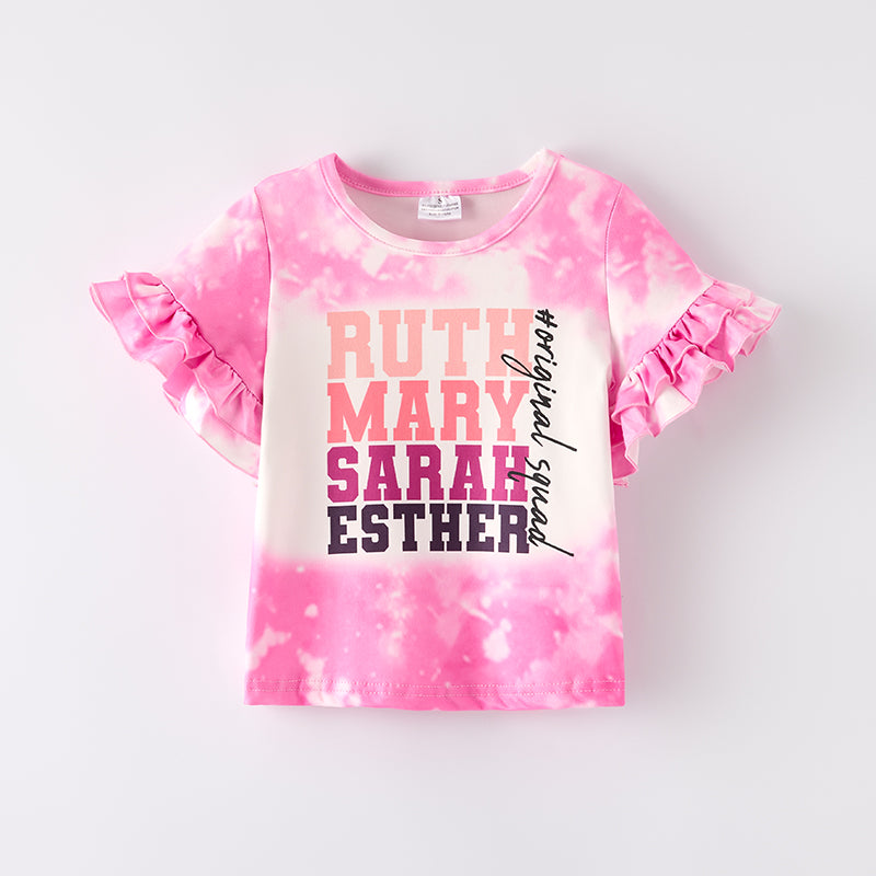 （In Stock）Girls Spring and Summer Print Top