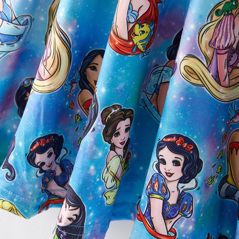 （In Stock Q9-6-1）Girls Spring and Summer Princess Print Dress