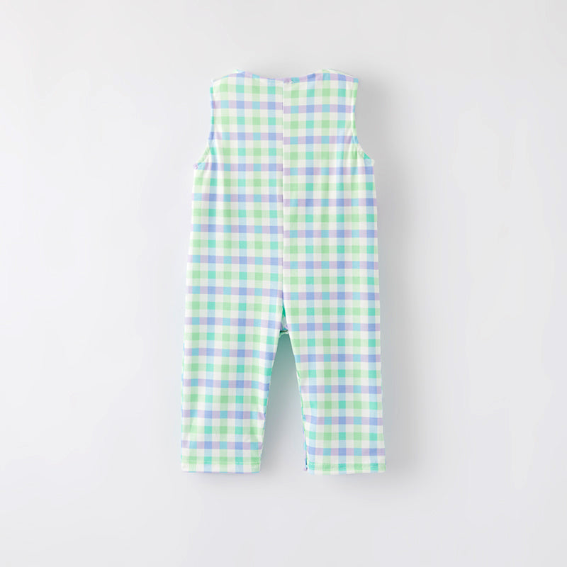 （In Stock）Toddler Boys Easter Bunny Embroidery Smocked Romper