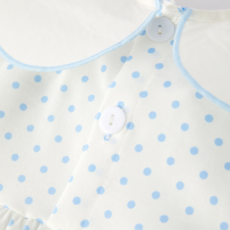 （In Stock）Girls Spring and Summer Cartoon Applique Shorts Set