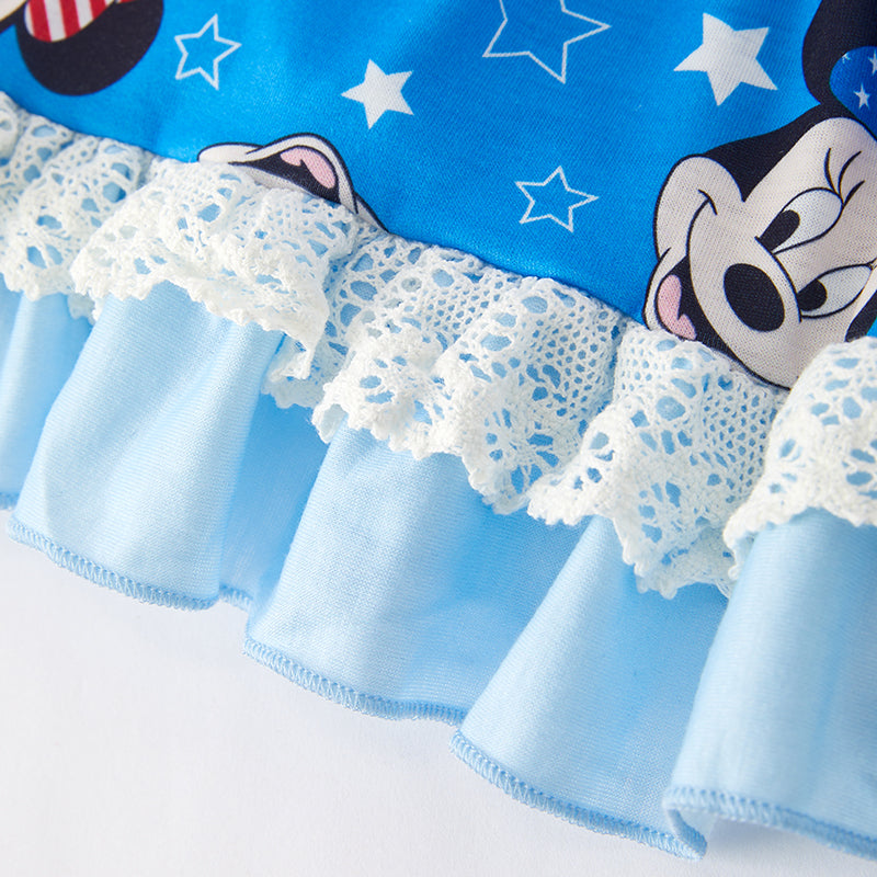 （In Stock）One Pack(17 Pieces total) Sale Girls Spring and Summer Cartoon Print Slip Dress