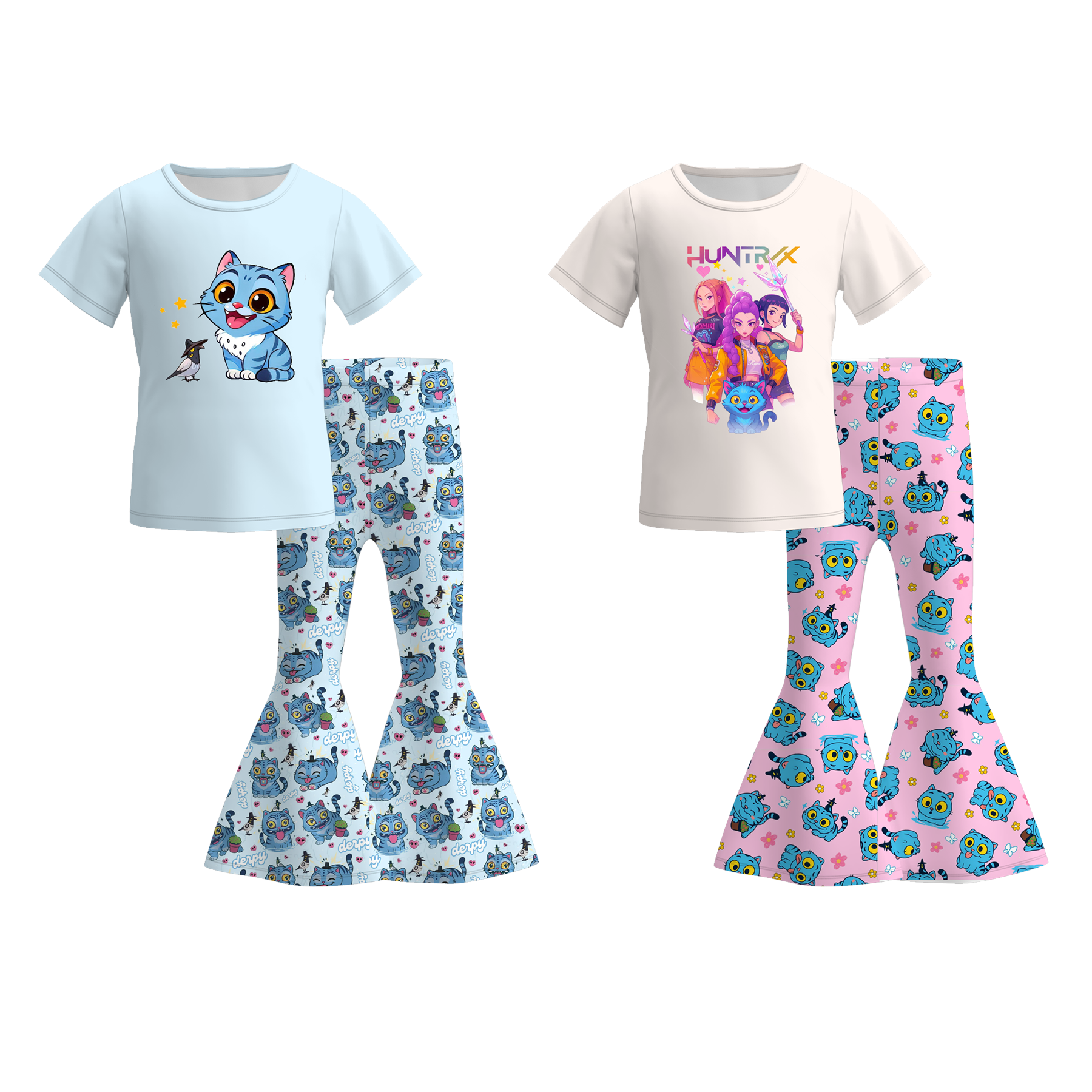 （Pre Order）Girls Movie Character Print Outfit Set