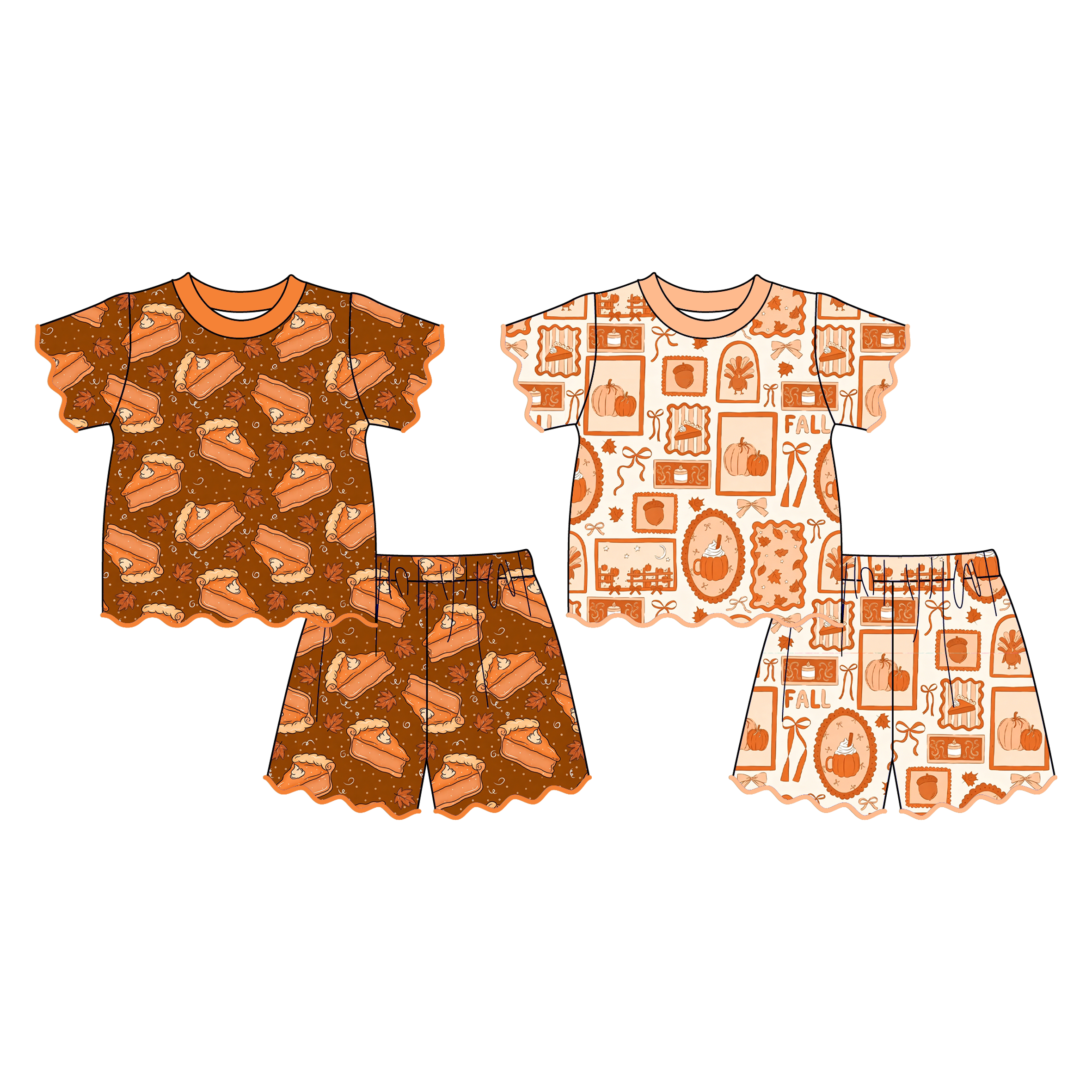 （Weekly Pre-Order）Sisters Thanksgiving Embroidery Scallop Set（Ends 8.9）