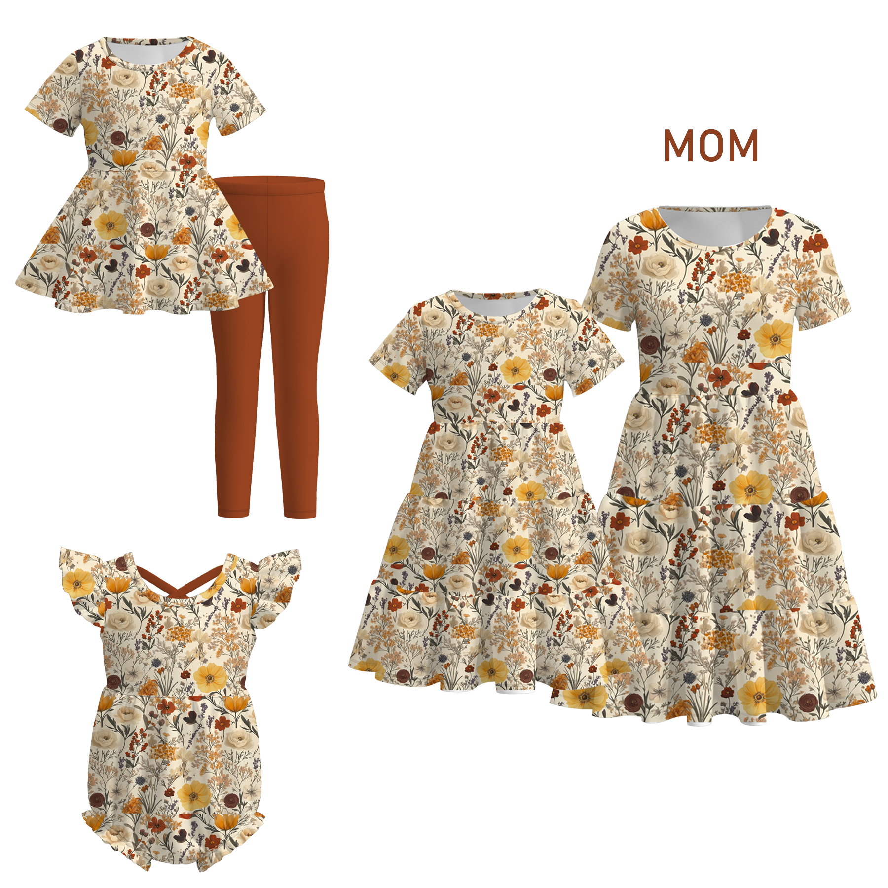 （Pre Order）Family Halloween Print Dress,Set＆Romper