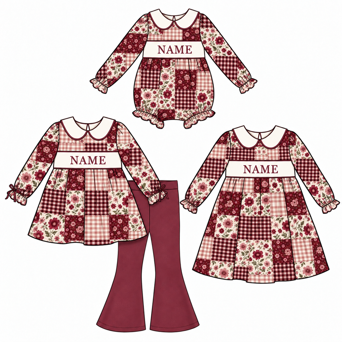 （Weekly Pre-Order）Sisters Spring&Summer Floral Embroidery Smocked Dress,Set&Romper（Ends 10.28）