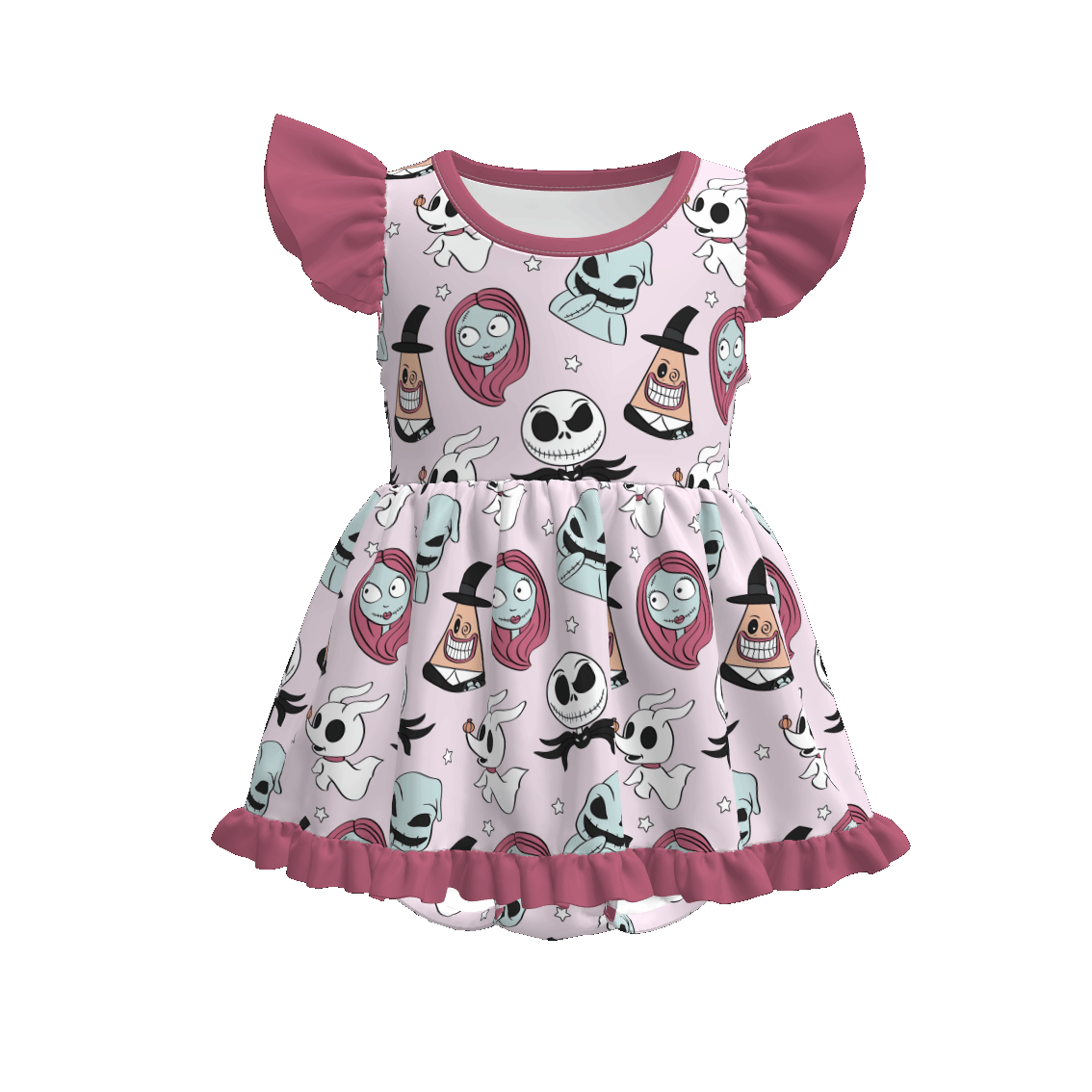 （Pre Order）Family Halloween Cartoon Print Dress,Set＆Romper