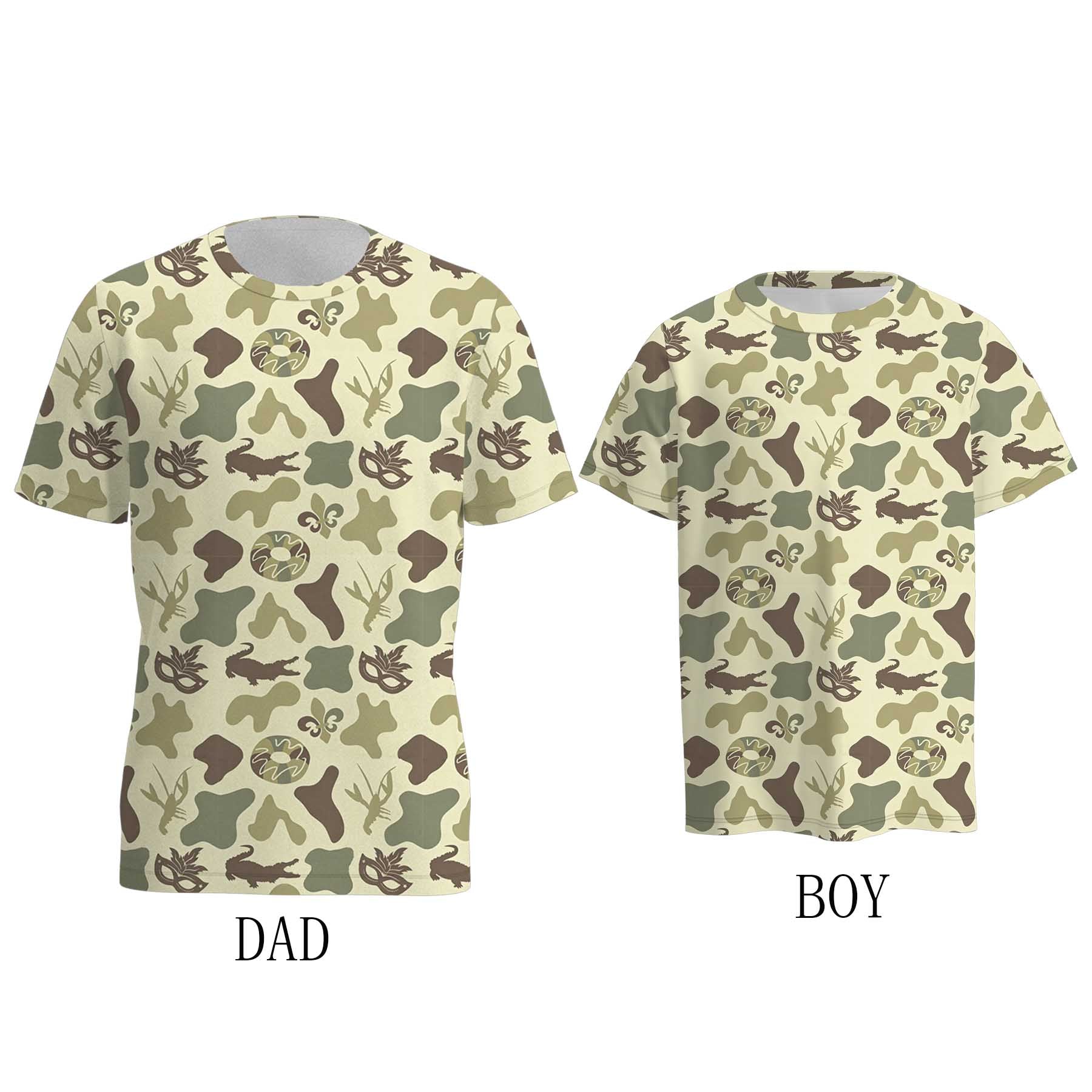 （Pre Order）Family Mardi Gras Camouflage Print Top